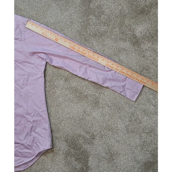 Polo Ralph Lauren Mens Medium Lavender Cotton Long Sleeve Button Down Shirt - Picture 5 of 8